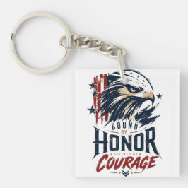Llavero Águila Patriótica Honor Coraje Gráfico