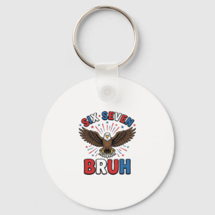Llavero Águila Patriótica Seis Siete Bruh Diseño Vectorial