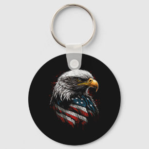 Llavero Águila Patriótica Usa Bandera Americana 4 De Julio