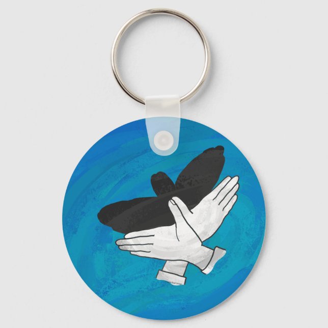 Llavero Águila Sombra Sobre El Azul (Anverso)