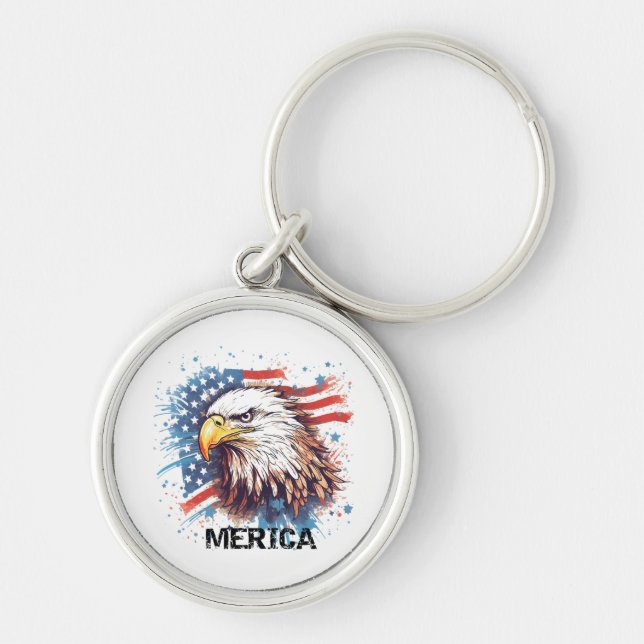 Llavero Águila vintage americana (Frente)