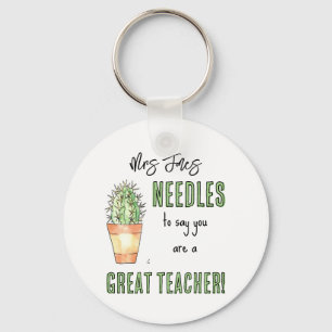 Llavero agujas para decir cactus Gracias profesor