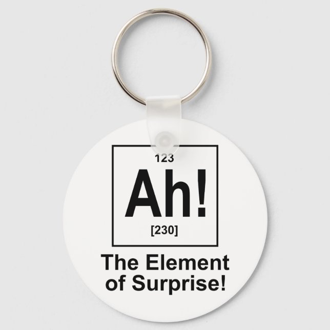 Llavero Ah! The Element of Surprise. (Anverso)