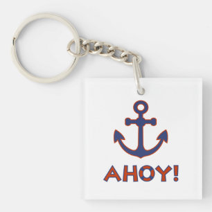 Llavero ¡AHOY! Buoy + Anchor Diseño Rojo+Azul