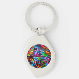 Llavero Aichmofobia: Vivid Surreal Art