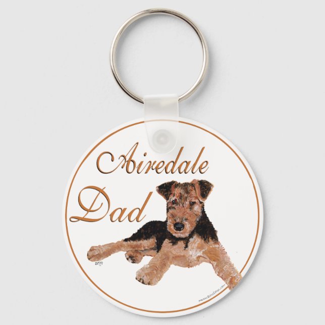 Llavero Airedale Dad (Anverso)