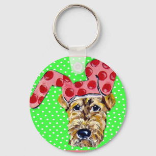 Llavero Airedale de Pascua
