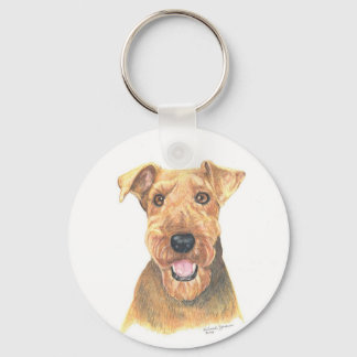 Llavero Airedale Terrier Art