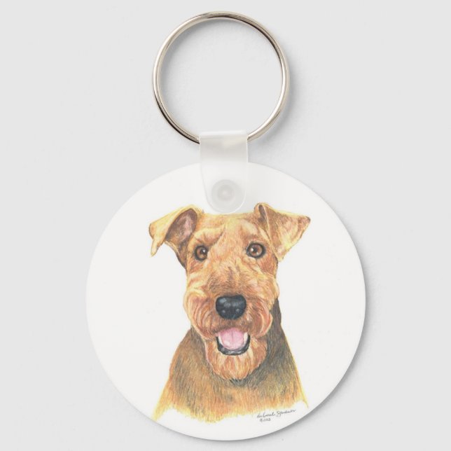 Llavero Airedale Terrier Art (Anverso)