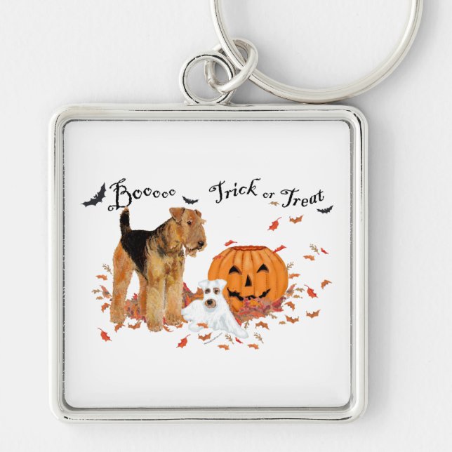 Llavero Airedale Terrier Halloween (Frente)