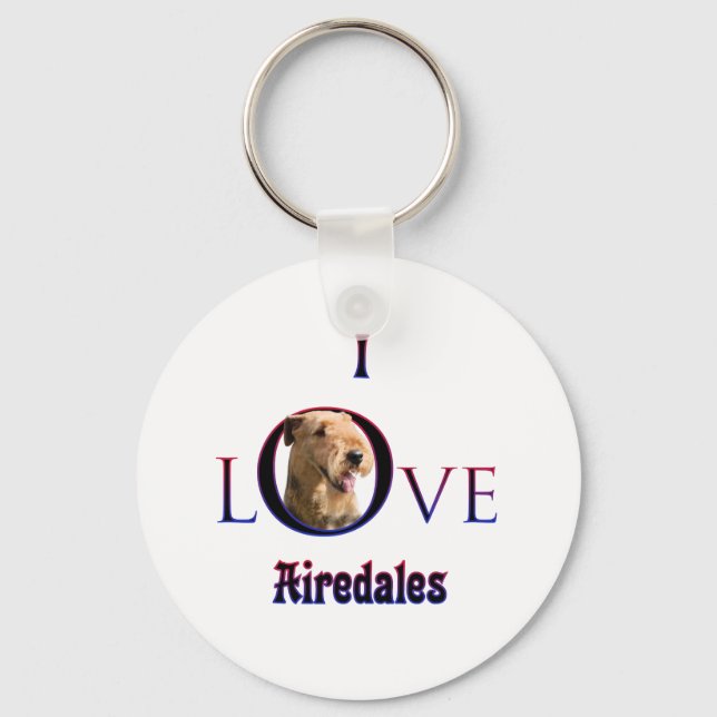 Llavero Airedale Terrier I Love (Anverso)