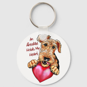 Llavero Airedale Terrier lleva a cabo mi corazón