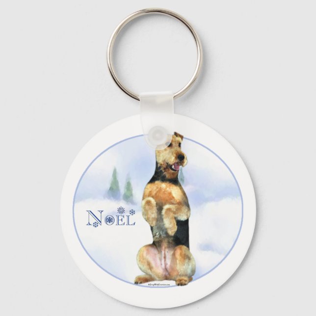 Llavero Airedale Terrier Noel - Magnet (Anverso)