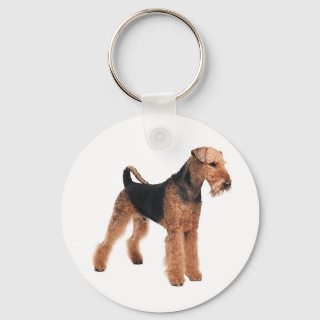 Llavero Airedale Terrier Puppy Dog Budget Keychain (Anverso)