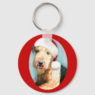 Llavero Airedale Terrier Santa