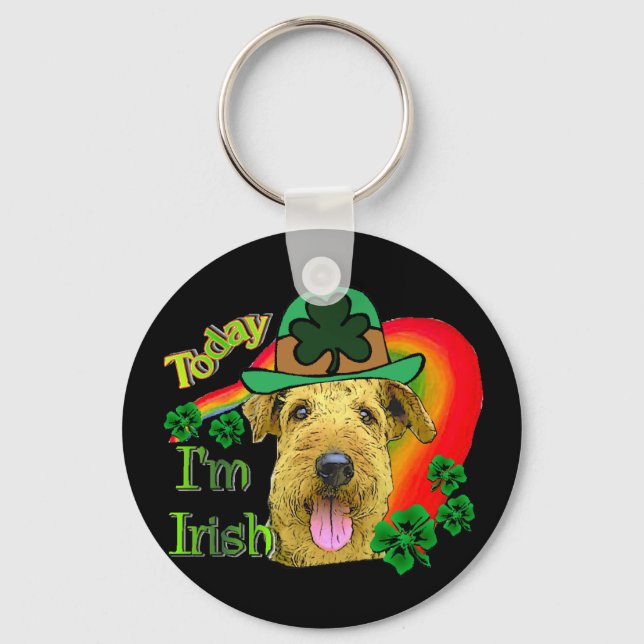 Llavero Airedale Terrier St Patricks (Anverso)