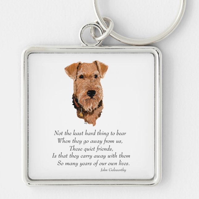 Llavero Airedale, Welsh, Lakeland Terrier Keepsake (Frente)