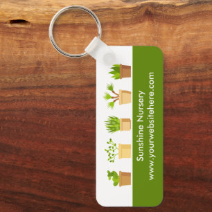 Llavero Ajardinada de guardería de planta verde Personaliz