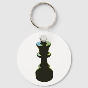 Llavero Ajedrez, Rey negro, fondo blanco