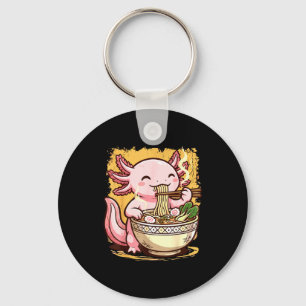 Llavero Ajolote comiendo fideos ramen 