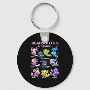 Llavero Ajolote kawaii readsolotl del mundo ajolotes