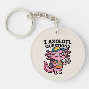 Llavero Ajolote nerd sarcástico I Preguntas de ajolote Mem