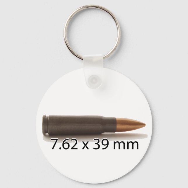 Llavero AK47 Ammo 7.62x39mm Cadena de teclas redondas (Anverso)