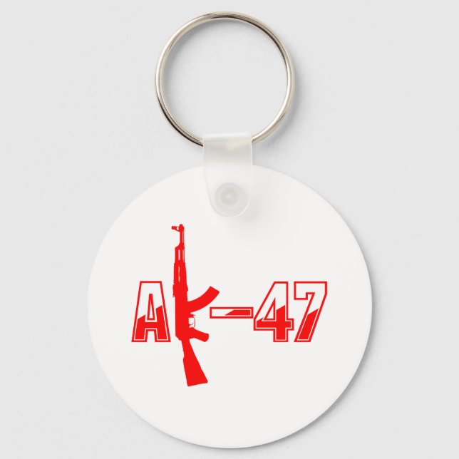 Llavero AK-47 AKM Assault Rifle Logo Red.png (Anverso)