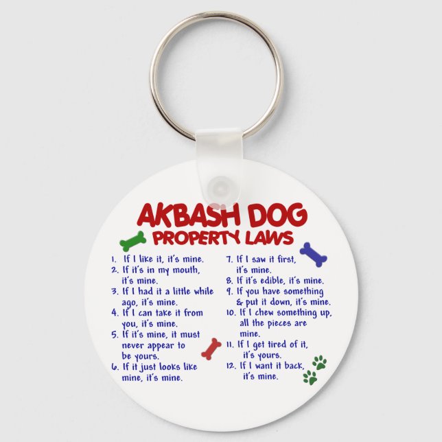 Llavero AKBASH DOG Property Laws 2 (Anverso)