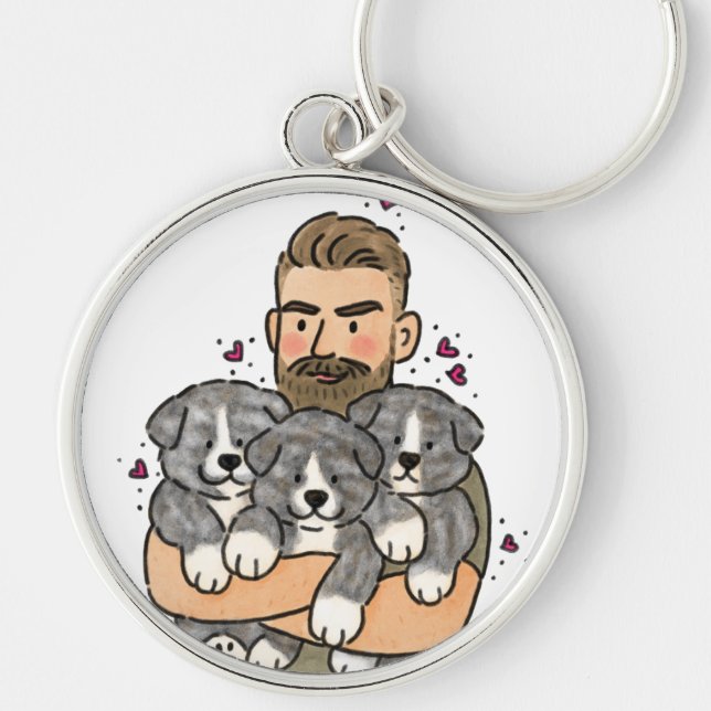 Llavero Akita Inu Japonés Atigrado (Frente)