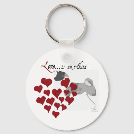 Llavero Akita Love Keychain