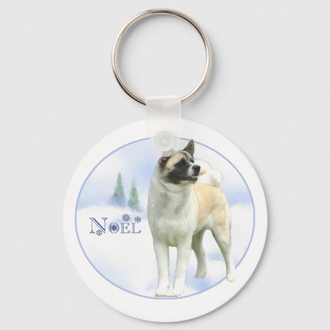 Llavero Akita Noel Keychain (Anverso)