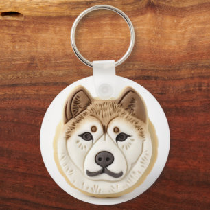 Llavero Akita Perro Inspirado en 3D