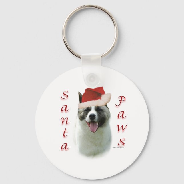 Llavero Akita Santa Paws (Anverso)