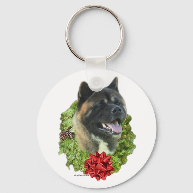 Llavero Akita Wreath - Keychain (Anverso)