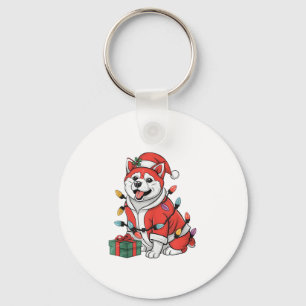 Llavero Akita Xmas iluminando a Navidades de perros de San