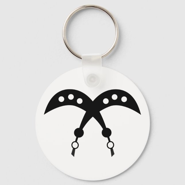 Llavero AKOFENA | Símbolo Adinkra de valor y valor (Anverso)