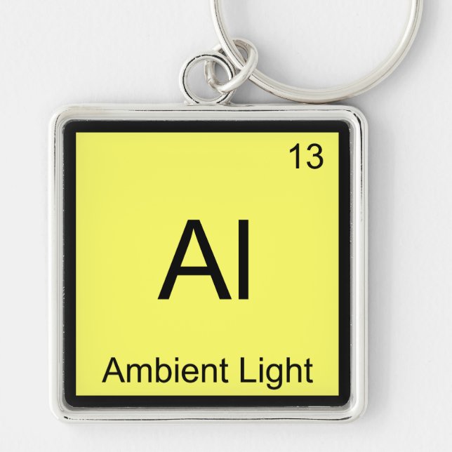 Llavero Al - Luz Ambiental Símbolo de Elemento de Química  (Frente)