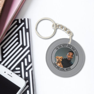 Llavero Al mejor perro papá Personalizado foto y texto