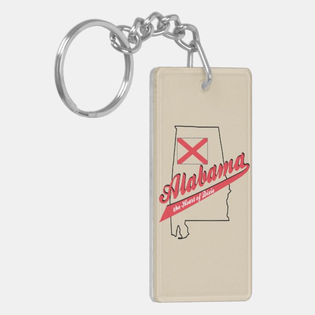 Llavero Alabama Corazón de Dixie (Frente Izquierda)