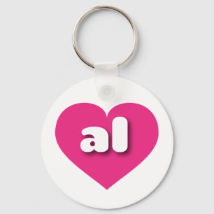 Llavero Alabama corazón rosado caliente - Amo al