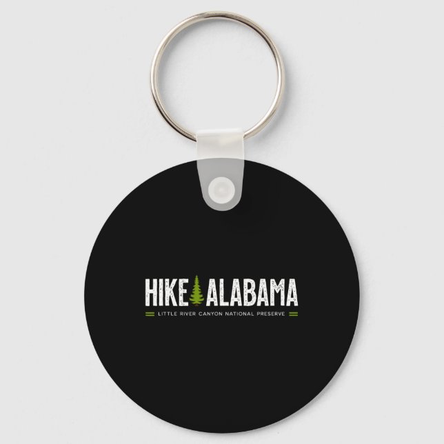 Llavero Alabama Hike Little River Canyon Tree Retro Graphi (Anverso)