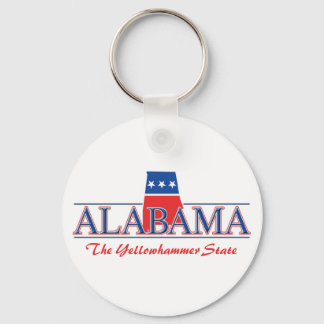 Llavero Alabama Red White & Blue Keychain