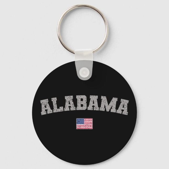 Llavero Alabama State USA Flag Vintage (Anverso)