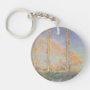 Llavero Álamos, paisaje impresionista, Claude Monet