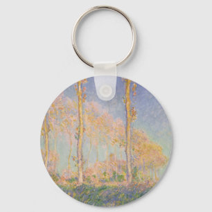 Llavero Álamos, paisaje impresionista, Claude Monet