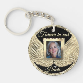 Llavero Alas de ángel conmemorativas personalizadas Agrega