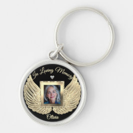Llavero Alas de ángel conmemorativas personalizadas Agrega