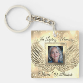Llavero Alas de Ángel de Memorial Personalizadas Agregar F