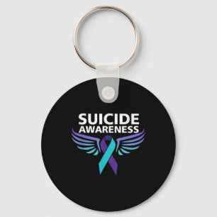 Llavero Alas De Camisas De Sensibilización Suicida Y Suici